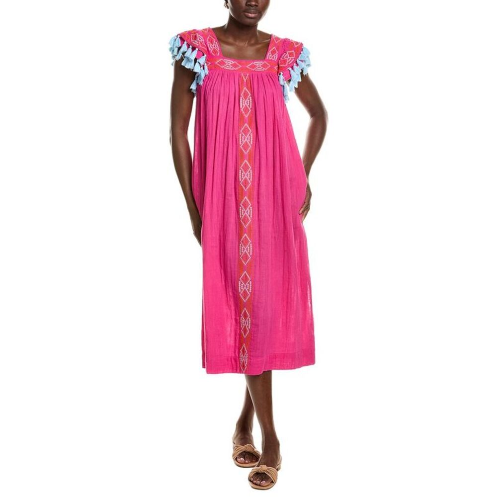 Mer St. Barth Womens  Sandrine Maxi Dress, Red